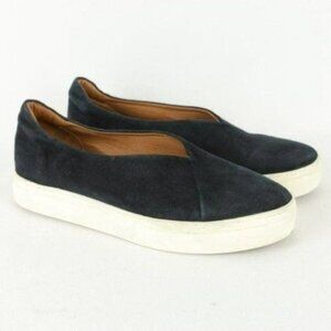 COS Women's Size 40 Blue White Suede Slip On Platform Sneakers